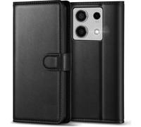 Coque portefeuille - MASSILIA TECH - XIAOMI REDMI NOTE 13 5G - Noir - 2 vitres en verre trempé - Souple