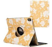 imoshion Coque tablette Design rotatif à 360° pour Apple iPad Air 5 (2022) / Air 4 (2020) - Yellow Flowers