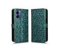 Coque portefeuille pour Motorola Moto G14 4G - Cuir PU, Antichoc, Flip Folio, Vert