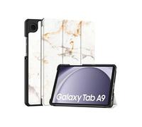 imoshion Coque tablette Design Trifold pour Samsung Galaxy Tab A9 8.7 pouces - White Marble