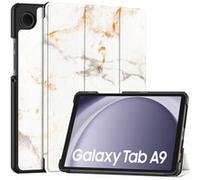 imoshion Coque tablette Design Trifold pour Samsung Galaxy Tab A9 8.7 pouces - White Marble
