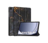 imoshion Coque tablette Design Trifold pour Samsung Galaxy Tab A9 Plus - Black Marble
