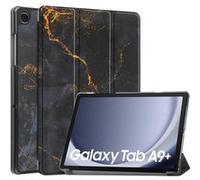 imoshion Coque tablette Design Trifold pour Samsung Galaxy Tab A9 Plus - Black Marble