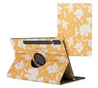 imoshion Coque tablette Design rotatif à 360° pour Samsung Galaxy Tab S10 Plus / Tab S9 FE Plus / Tab S9 Plus - Yellow Flowers