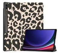imoshion Coque tablette Design Trifold pour Samsung Galaxy Tab S10 Ultra / Tab S9 Ultra - Leopard