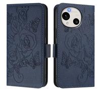 Coque Portefeuille pour Sharp Aquos R11, Cuir PU à Motif et Papillon, Protection RFID, Fonction Support, Fermeture Magnétique avec Cordon à Main.A05
