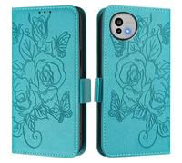 Coque Portefeuille pour Sharp Aquos R11, Cuir PU à Motif et Papillon, Protection RFID, Fonction Support, Fermeture Magnétique avec Cordon à Main.A03