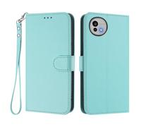 Coque Portefeuille pour Sharp Aquos R11 Étui, Silicone Flip Case Antichoc Cuir Housse avec 360 Degrés Protection Cover-Vert Menthe