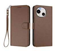 Coque Portefeuille pour Sharp Aquos R11 Étui, Silicone Flip Case Antichoc Cuir Housse avec 360 Degrés Protection Cover-Marron