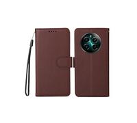 Coque portefeuille Realme 12 4G Antivol RFID Porte-Cartes TPU Antichoc Cuir PU Marron