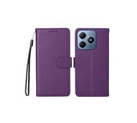 Coque Portefeuille Realme C63/C61 4G - Antivol RFID - Porte-Cartes - TPU Antichoc - Cuir PU - Violet