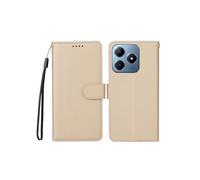 Coque Portefeuille Realme Note 60 Antivol RFID Porte-Cartes TPU Cuir PU Jaune