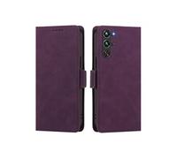 Coque Portefeuille ZTE nubia RedMagic 10 Pro Cuir PU Porte-cartes Violet
