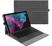 Coque Pour 12.3 Microsoft Surface Pro 7+/7/6/5/4/3 Coque Multi Angles Etui De Protection Couverture Pochette Cover, Denim Gris Foncé[COQ5191130]