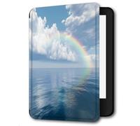 Coque pour 6" Amazon Paperwhite (Model No.PQ94WIF) 10th Generation 2018 PU Housse Paperwhite Veille/Réveil Intelligente Paperwhite Étui-Océan Bleu Paysage Arc-en-Ciel