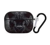Coque pour AirPod Pro 2 avec porte-clés, coque antichoc compatible avec AirPod Pro 2e/1ère génération, prend en charge le chargement sans fil, LED avant visible, noir