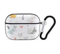Coque pour Airpod Pro avec clip de verrouillage sécurisé, animaux durs sur l'herbe, housse de protection compatible avec Airpod Pro 2e/1ère génération, coque pour homme et femme, LED avant visible