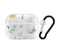Coque pour Airpod Pro avec clip de verrouillage sécurisé, animaux durs sur l'herbe, housse de protection compatible avec Airpod Pro 2e/1ère génération, coque pour homme et femme, LED avant visible
