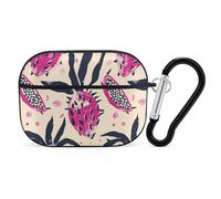 Coque pour Airpod Pro avec clip de verrouillage sécurisé - Coque de protection rigide à motif fruit du dragon compatible avec Airpod Pro 2e/1ère génération - Pour homme et femme - LED avant visible