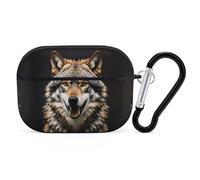 Coque pour Airpod Pro avec clip de verrouillage sécurisé Hungry Like A Wolf - Coque de protection compatible avec Airpod Pro 2e/1ère génération - Pour homme et femme - LED avant visible - Noir