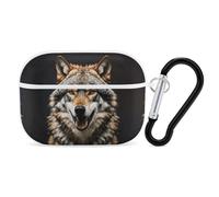 Coque pour Airpod Pro avec clip de verrouillage sécurisé Hungry Like A Wolf - Coque de protection compatible avec Airpod Pro 2e/1ère génération - Pour homme et femme - LED avant visible - Blanc