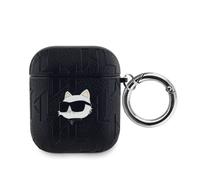 Coque pour AirPods 1/2 Choupette Gaufré Karl Lagerfeld Noir G