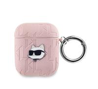 Coque pour AirPods 1/2 Choupette Gaufré Karl Lagerfeld Rose