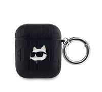Coque pour AirPods 1/2 Choupette Gaufré Noir