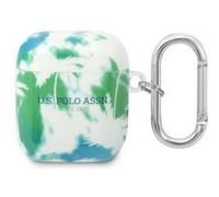 Coque pour Airpods 1 et 2 Palm Anti-choc en Silicone U.S Polo Vert G