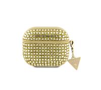 Guess Coque pour AirPods 3 4G Diamond – Charm triangle orné de strass scintillant – Dorée