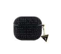 Coque Scintillant pour AirPods 3 avec Charm au logo 4G Triangle Guess Noir G