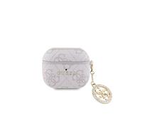 Coque pour Airpods 3 4G Script avec Charm Scintillant Ornée de Strass Guess Rose antique G