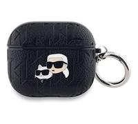 Coque pour AirPods 3 à Motif Karl et Choupette Gaufré Karl Lagerfeld Noir G