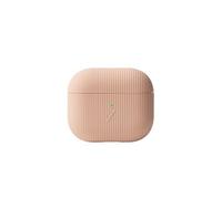 Coque pour Airpods 3 Curve en Silicone avec Texture Rayée Rose