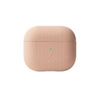 Coque pour Airpods 3 Curve en Silicone avec Texture Rayée Rose
