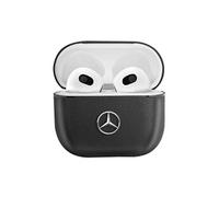 Housse Mercedes AirPods 3, Noir - Housse en cuir antichoc