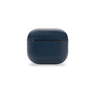 Coque pour AirPods 3 en Cuir Grainé Rigide Antichocs Decoded Bleu marine