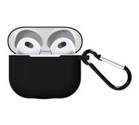 Coque pour AirPods 3 en Silicone Doux Résistant Effet Mat Mousqueton Noir G