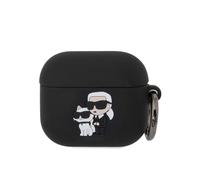 Coque pour AirPods 3 Antichoc Souple avec Anneau Karl Lagerfeld Noir G