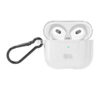 Case-Mate Coque Tough Clear CM047892 pour AirPods 3 (2021) Charge Qi Anneau métallique Transparent