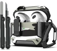 Coque pour AirPods 3e avec kit de Nettoyage,Armure de Protection Rigide Militaire avec verrou pour boîtier de Charge AirPod Gen 3 2021,Camouflage