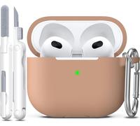 Coque Pour Airpods 3E Génération Avec Kit De Nettoyage,Étui Pour Airpods 3 Gen, Coque De Protection En Silicone Souple Pour Apple Airpods 3 2021,Thé Au Lait[J1298]