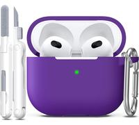 Coque Pour Airpods 3E Génération Avec Kit De Nettoyage,Étui Pour Airpods 3 Gen, Coque De Protection En Silicone Souple Pour Apple Airpods 3 2021,Violet[J1311]
