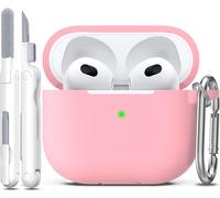 Coque Pour Airpods 3E Génération Avec Kit De Nettoyage,Étui Pour Airpods 3 Gen, Coque De Protection En Silicone Souple Pour Apple Airpods 3 2021,Rose[J1317]