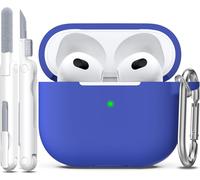 Coque Pour Airpods 3E Génération Avec Kit De Nettoyage,Étui Pour Airpods 3 Gen, Coque De Protection En Silicone Souple Pour Apple Airpods 3 2021,Bleu[J1316]