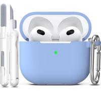Coque Pour Airpods 3E Génération Avec Kit De Nettoyage,Étui Pour Airpods 3 Gen, Coque De Protection En Silicone Souple Pour Apple Airpods 3 2021,Gris Bleu[J1302]