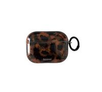 Coque pour AirPods 3e génération - Joli motif écaille de tortue marron rétro avec porte-clés, casque tendance chic en ambre avec protection en TPU souple pour AirPods 3e génération - coque de