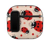Coque pour AirPods 4 avec trou pour corde de suspension Motif coccinelle