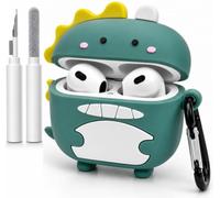 Coque pour AirPods 4, compatible avec AirPods 4e génération (2024), compatible avec MagSafe, coque de protection intégrale en silicone antichoc avec kit de nettoyage, porte-clés, anti-rayures et