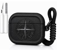 Coque pour AirPods 4, compatible avec AirPods 4e génération (2024), compatible avec MagSafe, coque de protection intégrale en silicone antichoc avec kit de nettoyage, porte-clés, anti-rayures et